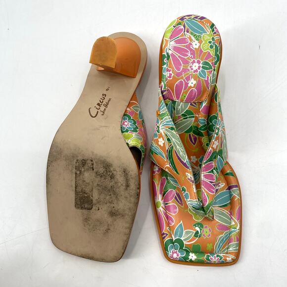 Sam Edelman Floral Thong Sandal Kitten Heels - Picture 6 of 6